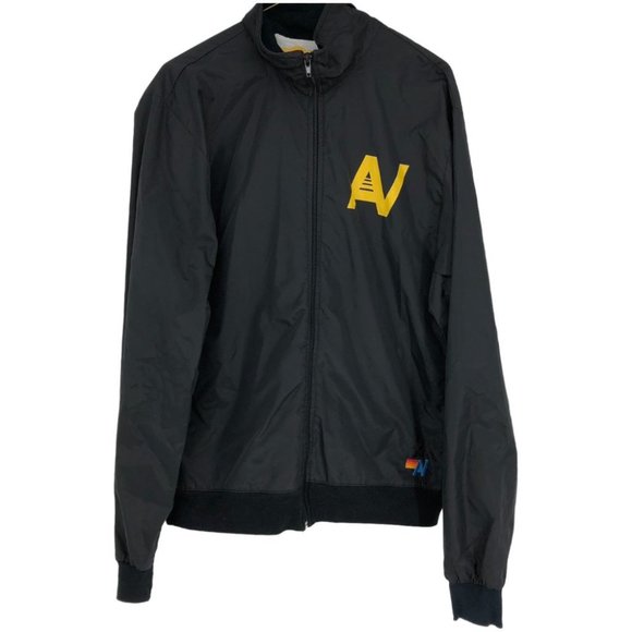 Aviator Nation Jackets & Blazers - Aviator Nation Black Bomber style Windbreaker w/ Lightning Bolt Graphic size M